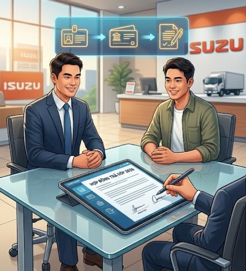 Quy trình mua xe tải Isuzu trả góp